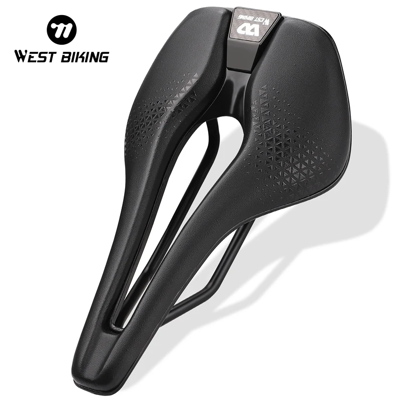 

WEST BIKING Lightweight Road Bike Seat Short Nose Racing Bike Saddle Bicycle Hollow Painless Saddle Bike Accessories