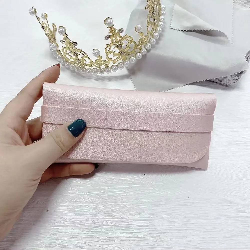 حافظة نظارات محمولة من الجلد الصناعي ، حقيبة نظارات قراءة ناعمة مضادة للخدوش ، حقيبة نظارات شمسية مقاومة للماء ، إكسسوارات نظارات