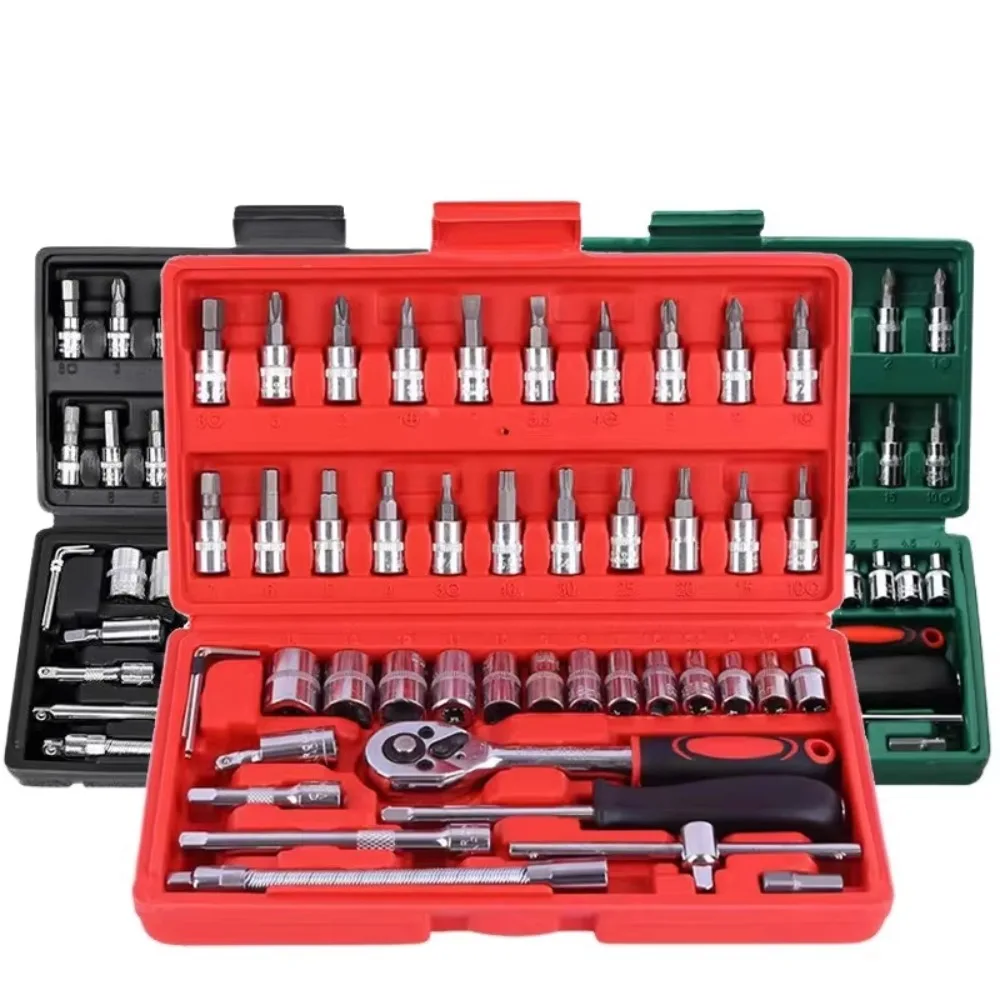 46pcs Flexible Extention Socket Set 1/4