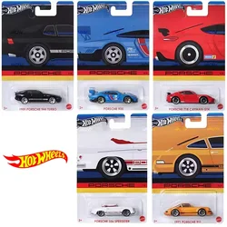 Hot Wheels-Porsche Edição Automóvel Speedster, 911, 935, 356, 944 Turbo, Cayman Diecast Brinquedos para Meninos, 1:64 Modelos Sedan, Genuíno