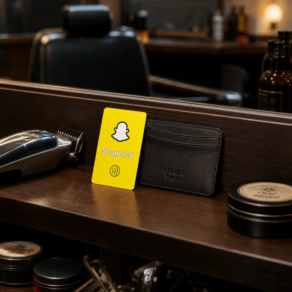 5PC NFC Business Card Snapchat TikTok Tripadvisor Tap to Connect Smart Contact and Social Media Sharing for Business Cafe Retail