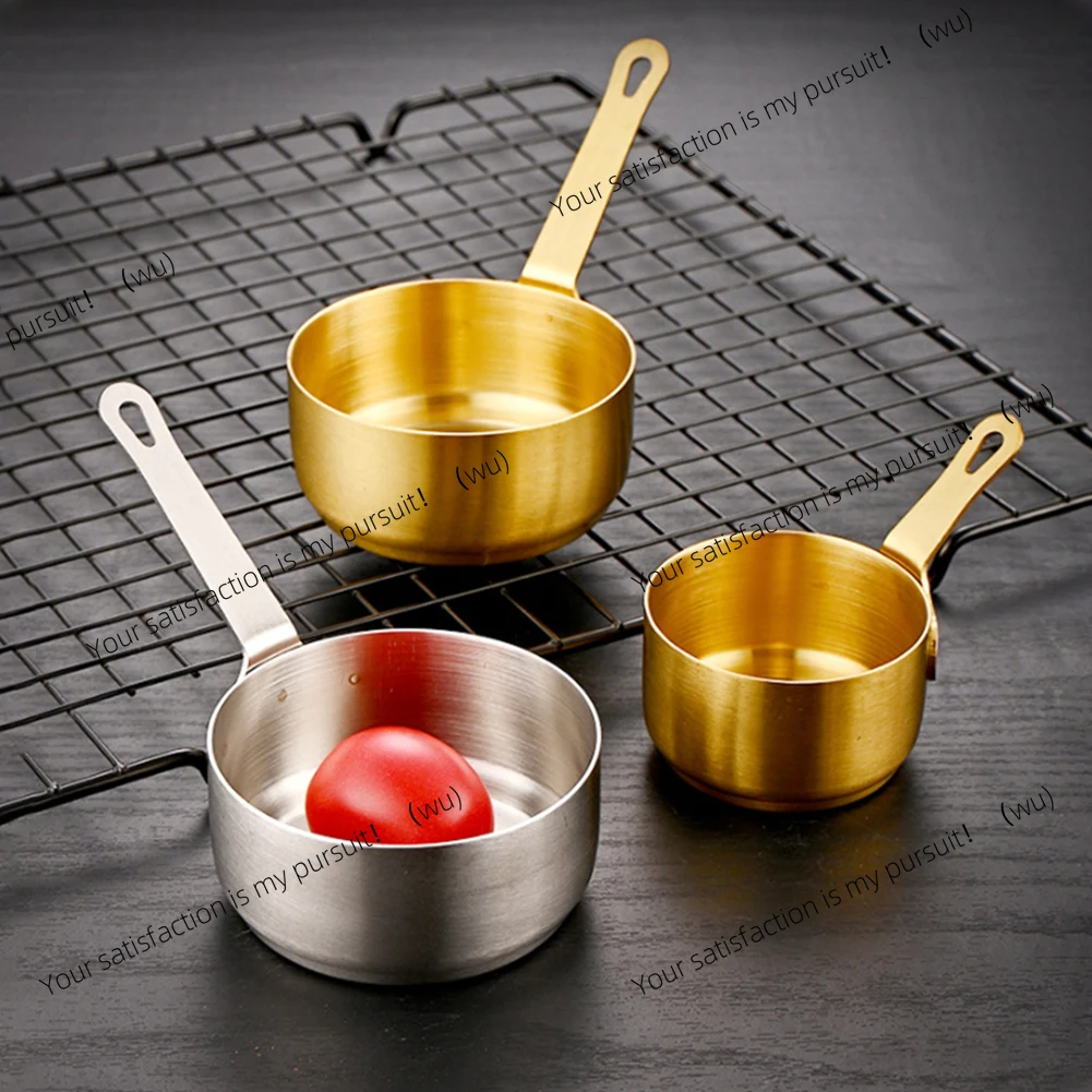 Stainless steel milk frying pan, non-stick small pan, mini pan with handle