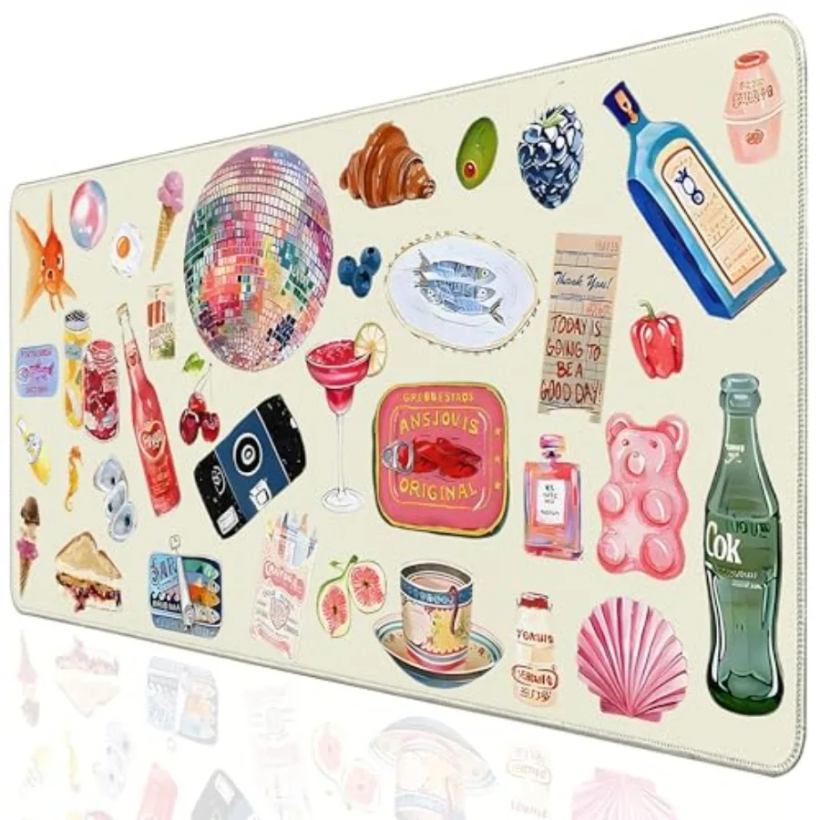 

Desk Cover Mat, Large Cute Mouse Pad, Desk Pad Mat Decor for Office Game Home 31.5 X 15.7 Inch