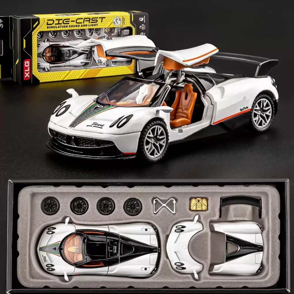 

1:43 Scale Pagani Zonda R AE86 DIY Car Model Toy Alloy Body Rubber Tires Detachable Parts Miniature Vehicles Models Boys Gifts