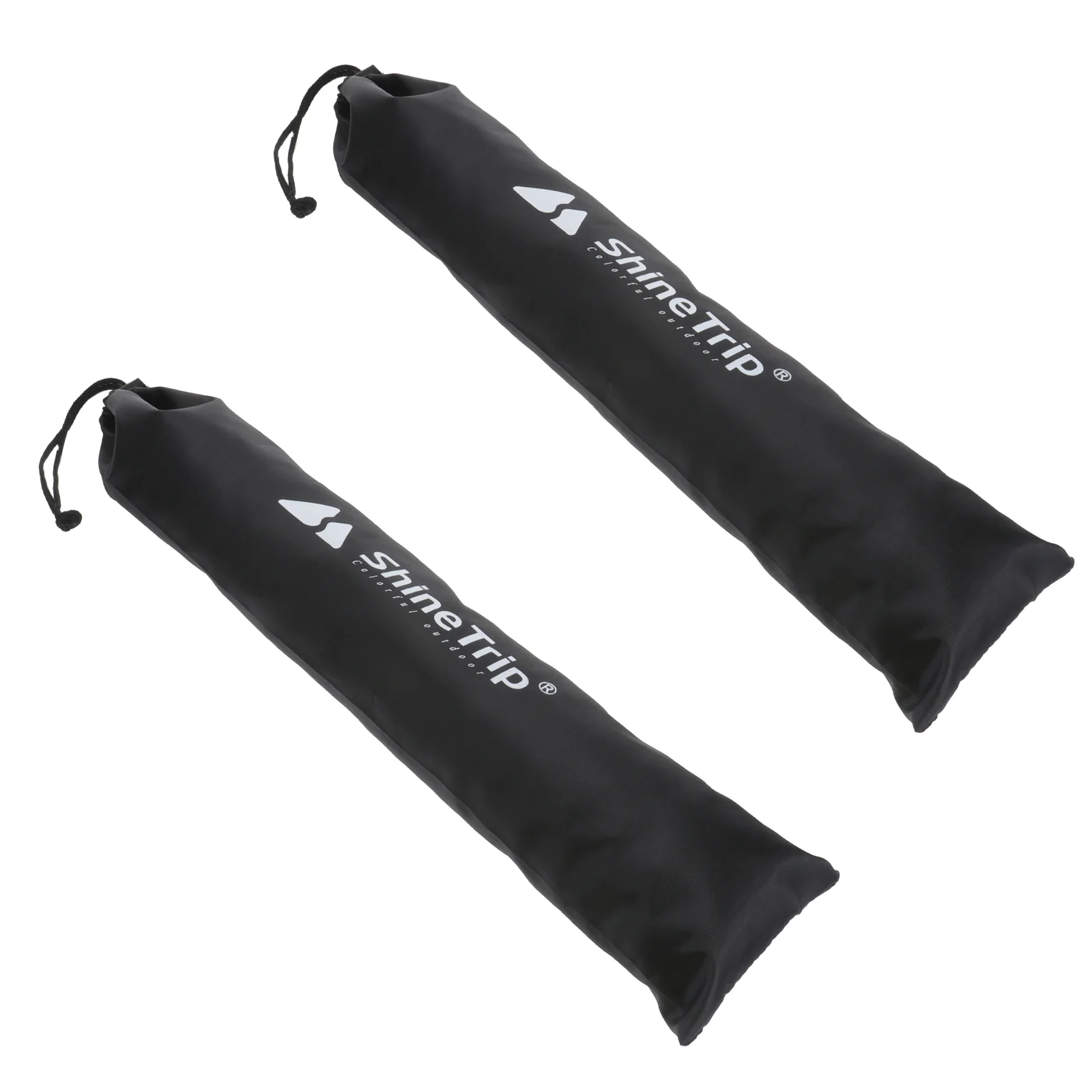 

2 PCS Tent Pole Bag Hiking Poles Awning Bags Storage Portable Pouch Camping Clothesline Black Rod Fishing