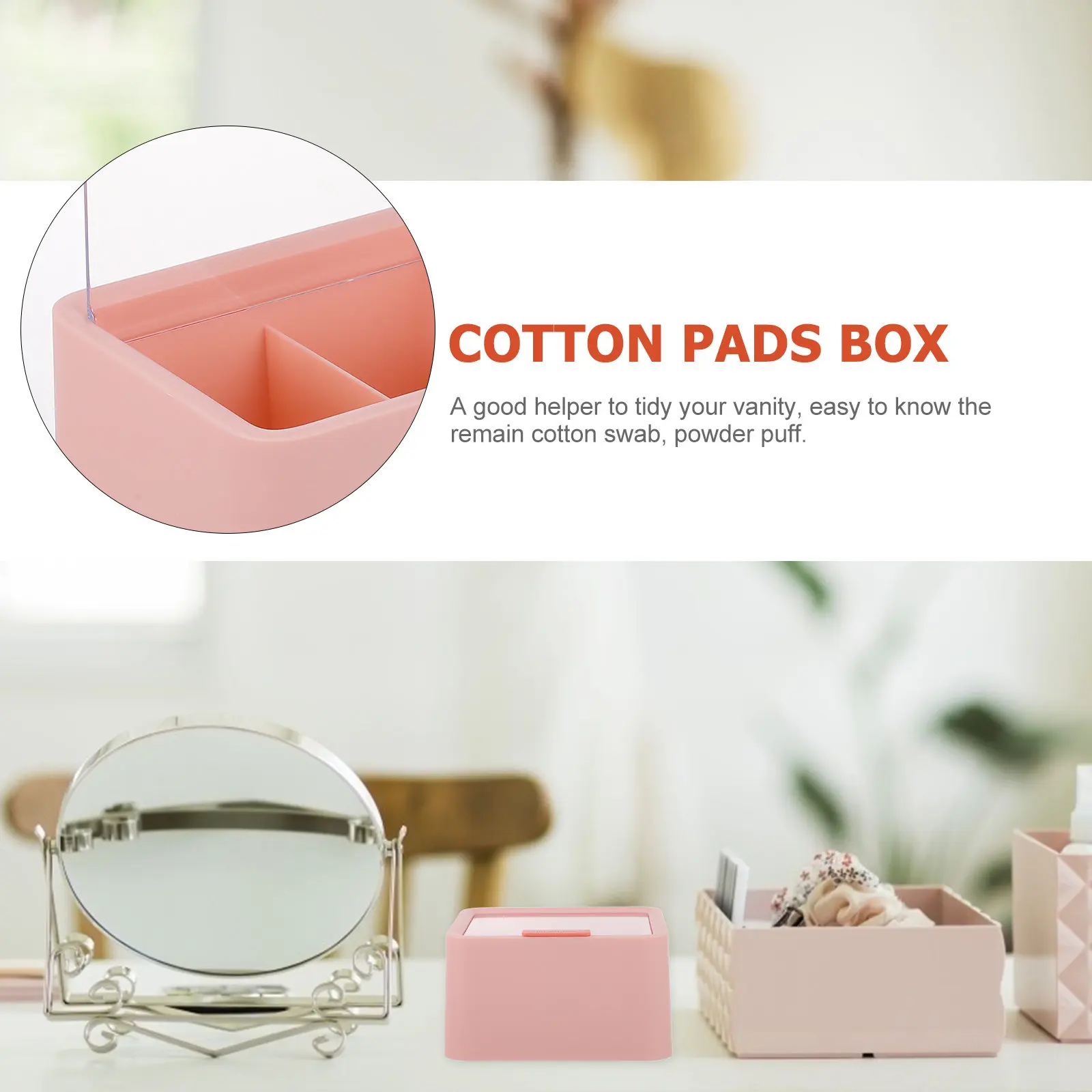 

Органайзер для ватных дисков и спонжей, подставка для косметики, эффективное и практичное решение для хранения аксессуаров в ванной комнате