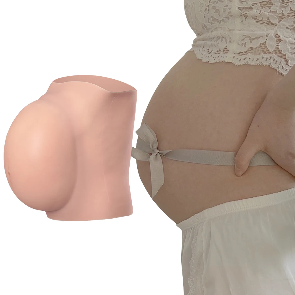 

8th Silicone Pregnant Belly 9 Months Artificial Fake Pregnant Belly Costume Lifelike Skin for Actor Performance Maternity