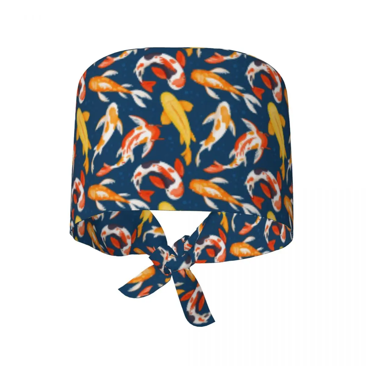 Nurse Hats Koi Carps In Blue Water Work Scrub Cap Stylish Medical Hat For Men Women Holder Long Hair Custom Working Cap