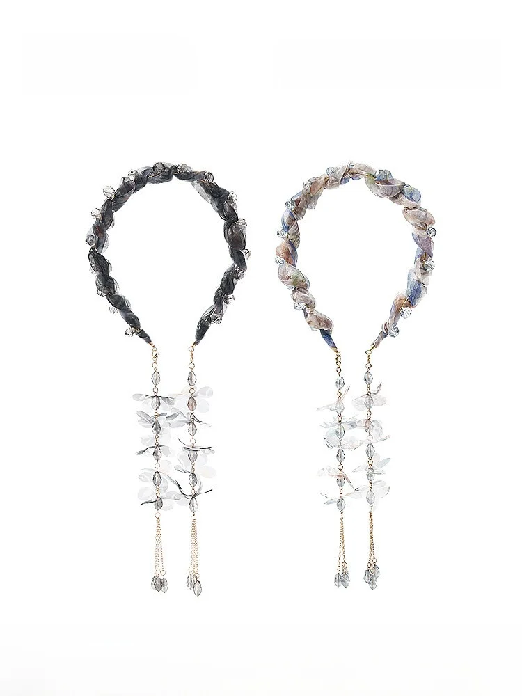 lanro-crystal-tassel-hairband-women's-detachable-fashionable-luxury-hairband-elegant-sensation-commute-daily-straight-hair