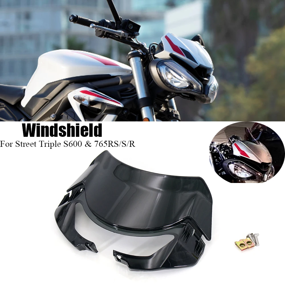 

For Street Triple S660 S 660 765 S RS R 765RS 765R 765S 2020 - 2022 Motorcycle Front Windscreen Windshield Wind Deflector Screen