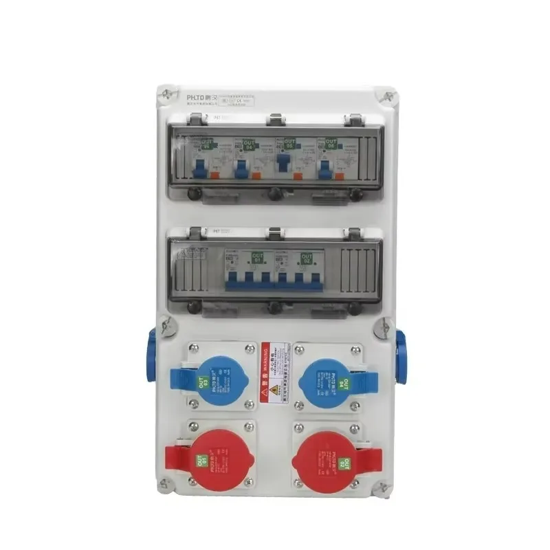 Safe and Convenient Combination Three Phase Socket Box Durable Industrial Socket Board Customized Temporary Power Box