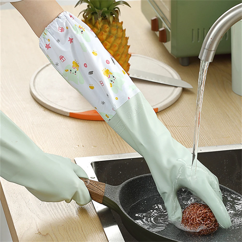 Laundry Gloves Durable Multi-purpose Secure Sought-after Rubber Gloves Thickened Trending Laundry Gloves Cleaning Gloves