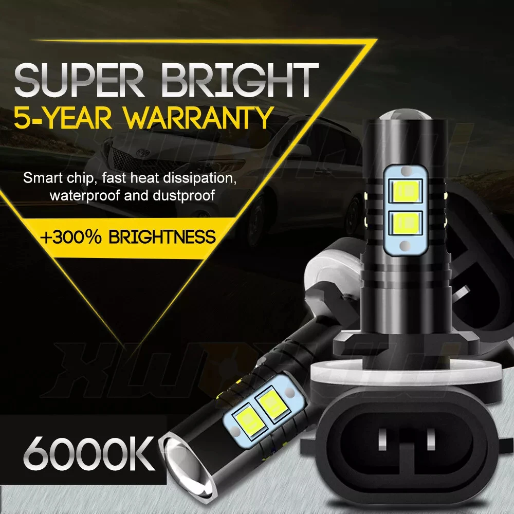 3x 881 LED Headlight Bulbs Kit 6000K 20000LM Super Bright White Head Light For Polaris Sportsman 500 550 570 600 700 800 850
