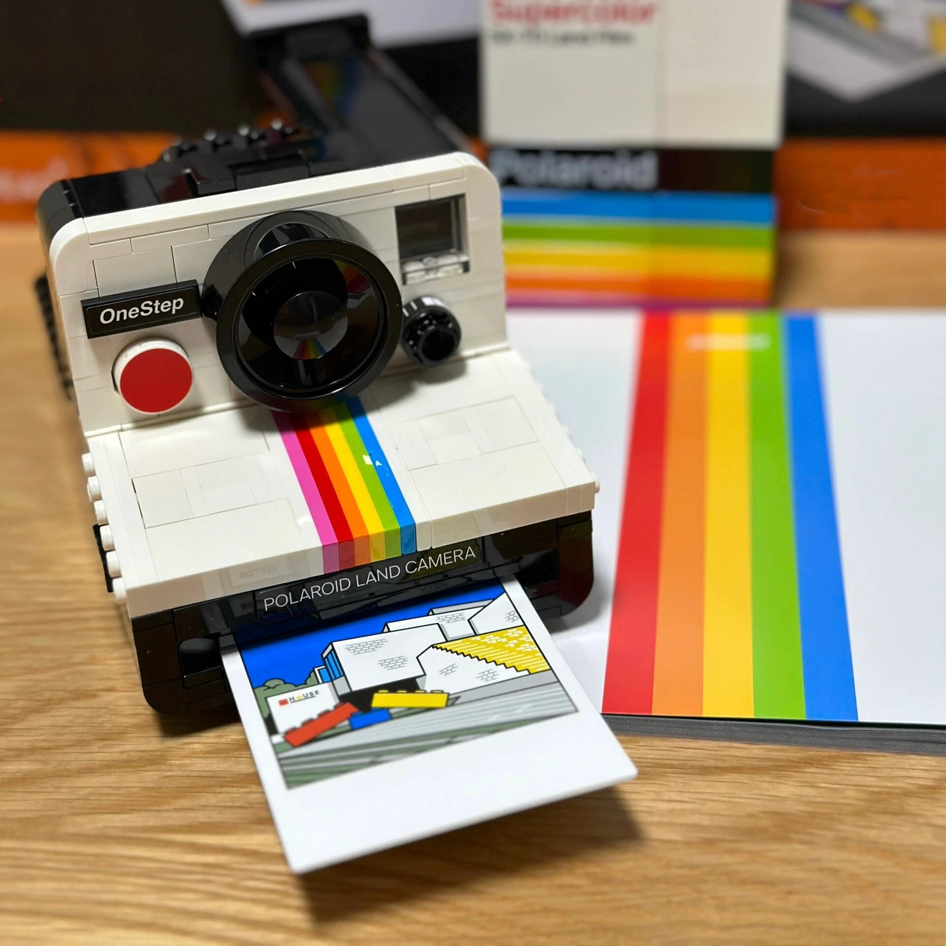 516PCS IDEAS Series 21345 Polaroid Camera Men and Women Collection Vintage Building Blocks Toys Birthday Gifts