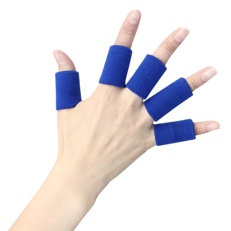 Basketball Finger Protektoren Sind Alle Sized Blau-schwarz Stretch Atmungsaktive Sport Gestrickte Finger Protektoren