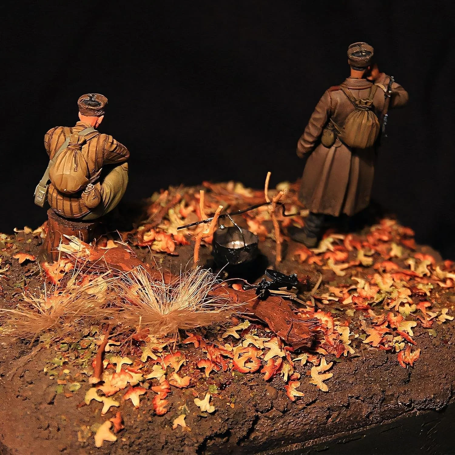 Folhas em miniatura 33ml simulação folhas caídas para modelo diy base ferroviária fada jardim diorama suprimentos acessórios de vila