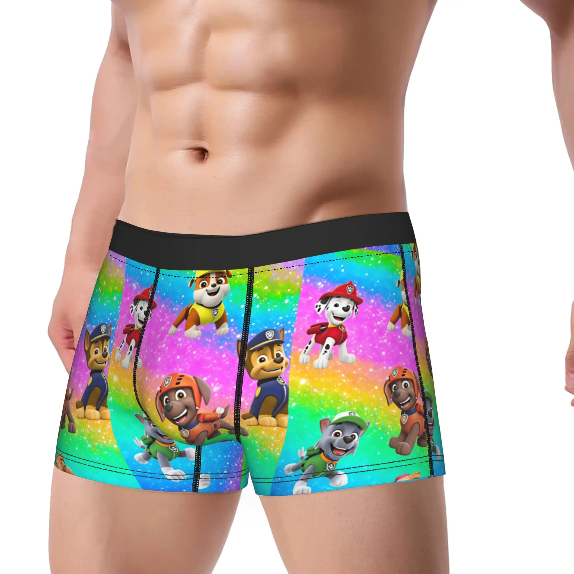 Paw Dogs Marshall Rubble Chase Rocky Zuma Skye Rainbow Boxer Brief Underwear Trenky Males Boxer Shorts Oversize Underpants