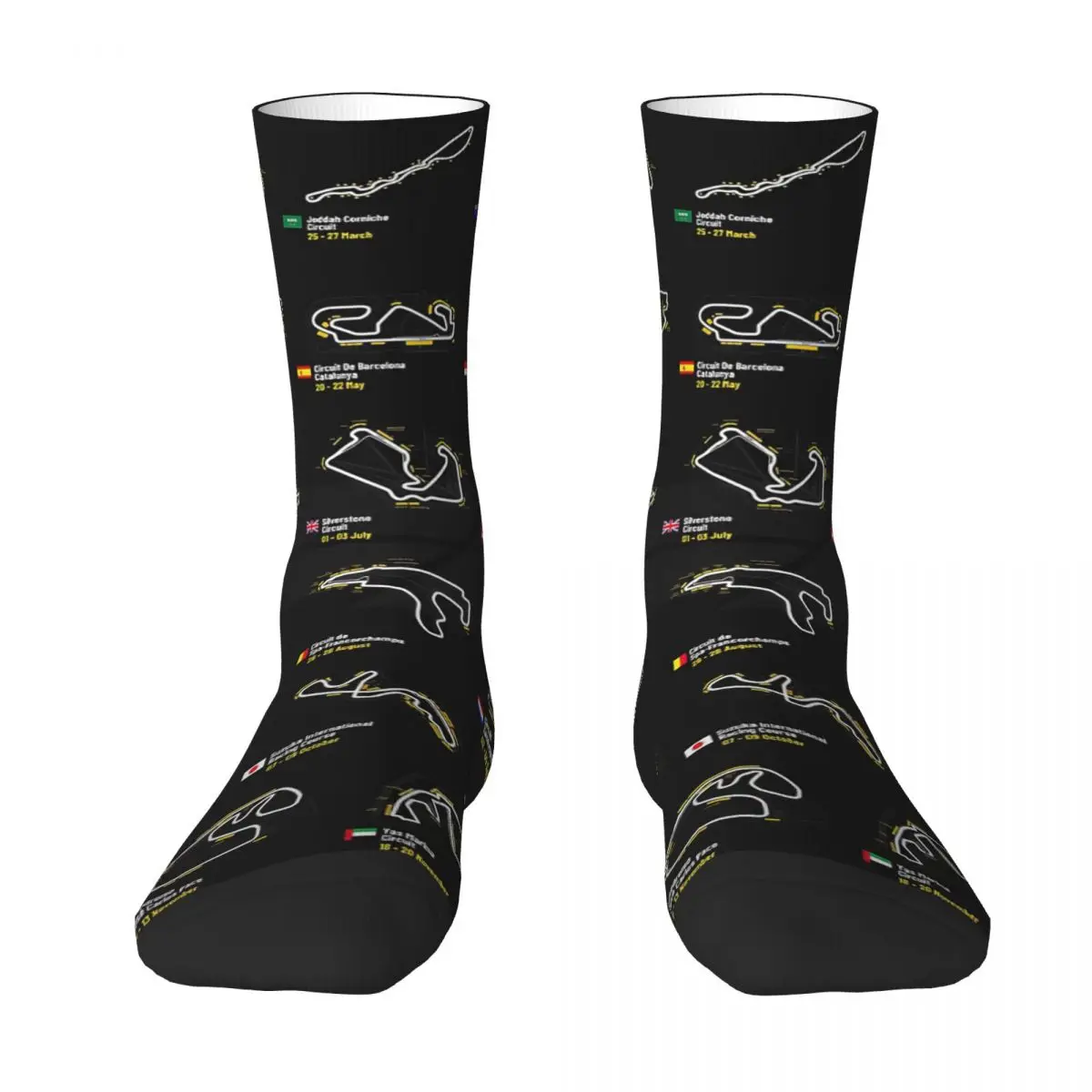 F1 Circuits 2022 Adult Socks Unisex Socks Men Socks Women Socks