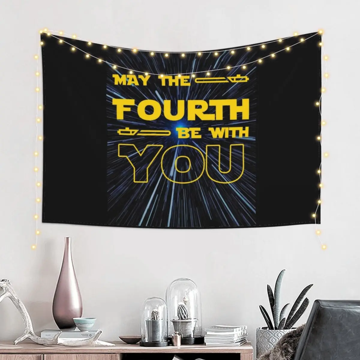 MAY THE FOURTH BE WITH YOU Tapestry Decoration For Bedroom Wall Mural Decoration Room Tapestry