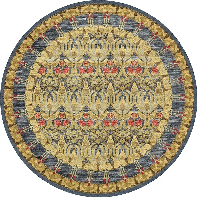 Persian Style Round Rugs For Living Room Bedroom Rugs Carpets And Rugs Classic Flower Decoration Study Plan Coffee Table Doormat