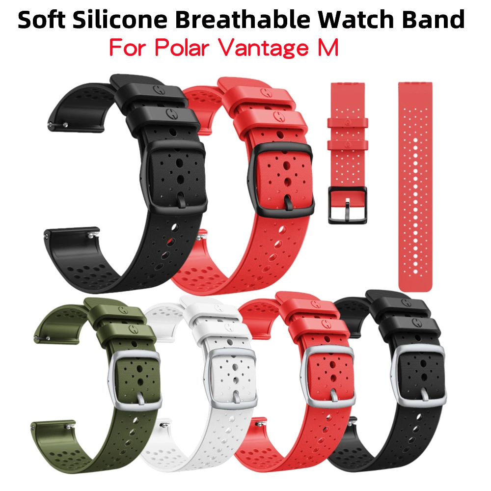 Silicone Smartwatch Band Bracelet For Polar Vantage M Strap Wristband Replacement Belt Easyfit Wristwatch Accessories