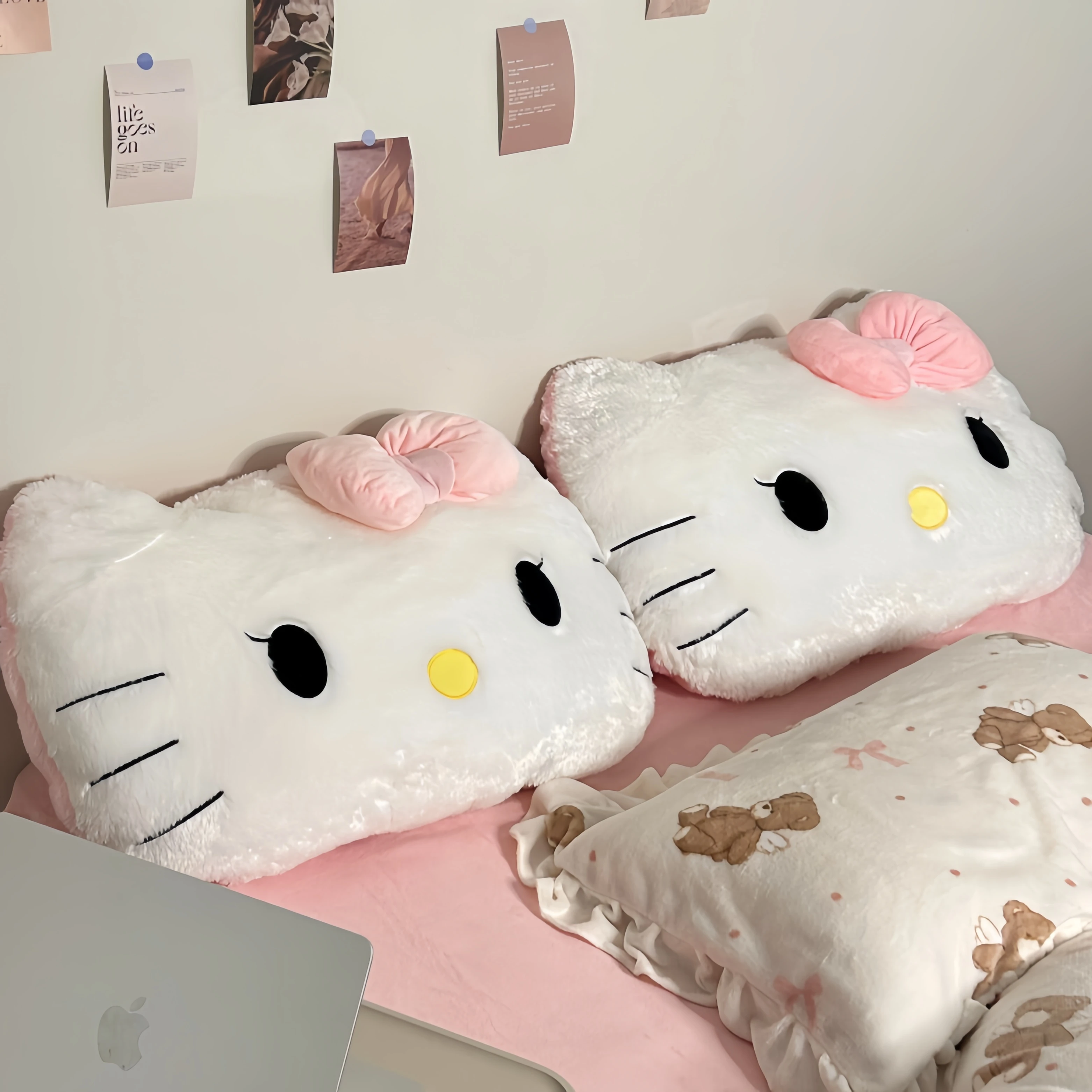 

Большой размер, милая плюшевая игрушка Sanrio Hello Kitty, подушка для объятий, мягкая аниме, белая KT Cat Pluhsies, подушка для спинки дивана-кровати, рождественский подарок