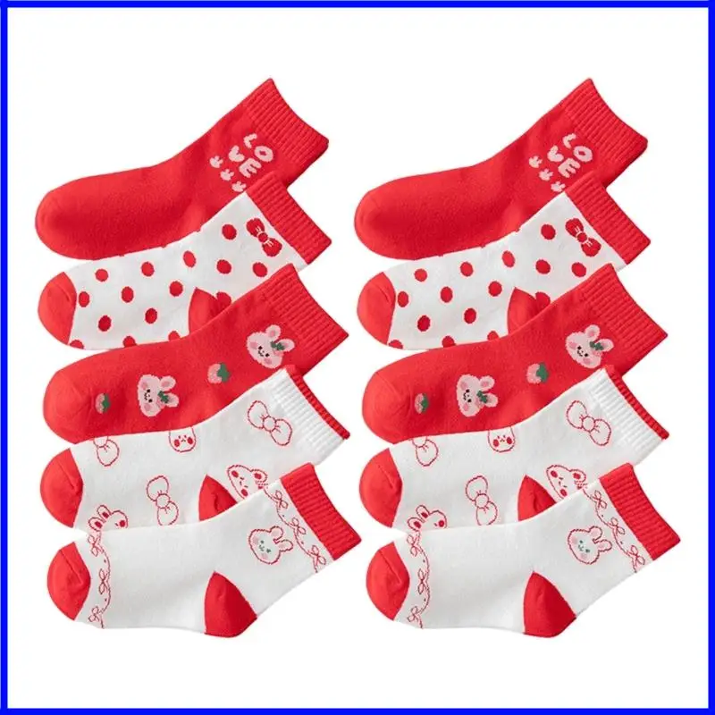 

5 пары прочесывали хлопковые носки для Kid Boyts Girls Sports Sport