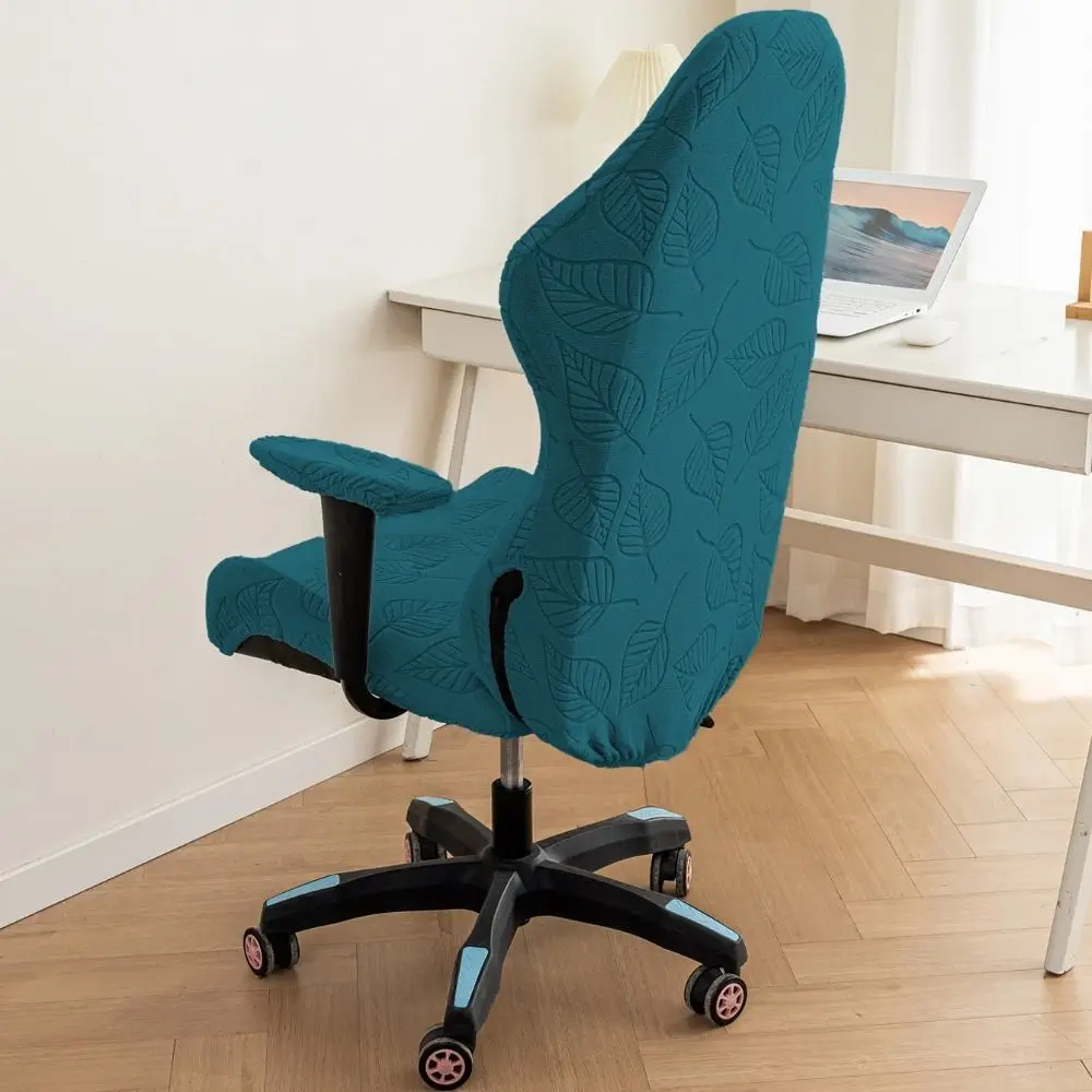 غطاء مقعد مكتب بنمط الجاكار مقاوم للغبار ومقاوم للاهتراء وغطاء كرسي قابل للإزالة وقابل للغسل في الغسالة وقابل للتمدد #3