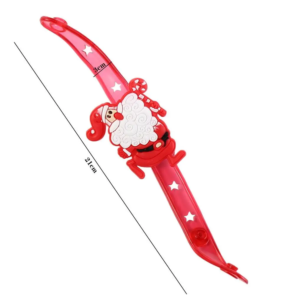 Led natal palmas círculo plástico pop brinquedos de natal anel de mão algodão natal led pulseira de natal presentes de ano novo