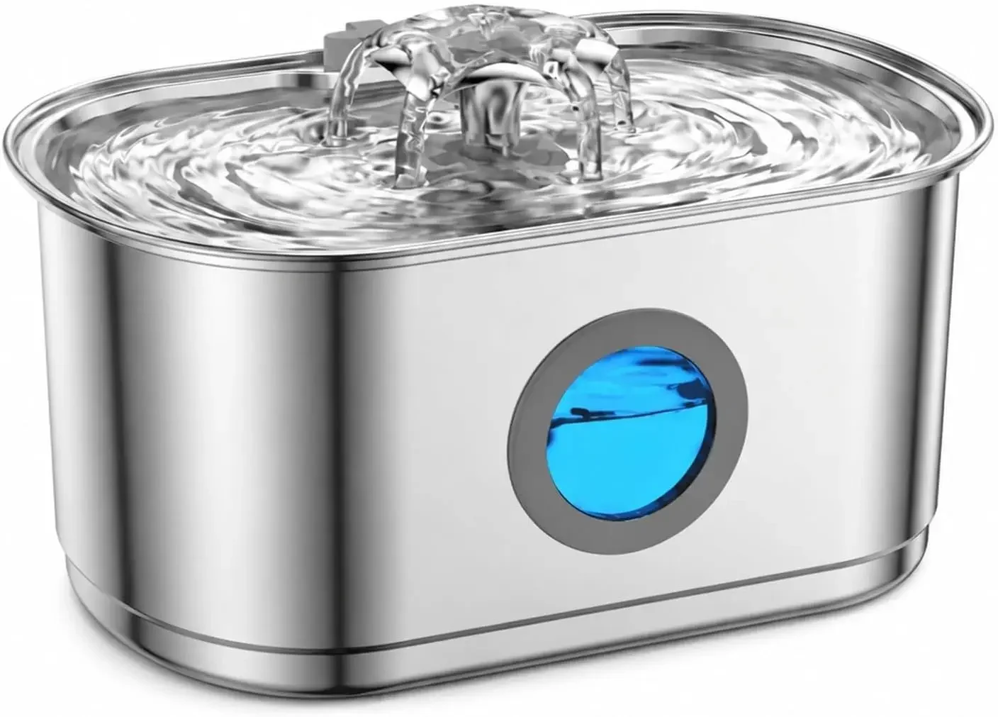 Pet Water Fountain, Cat Water Fountain 3.2L Stainless Steel Dispenser | Automatic Drinking, Multi-stage Filter, Indoor Use, Stai