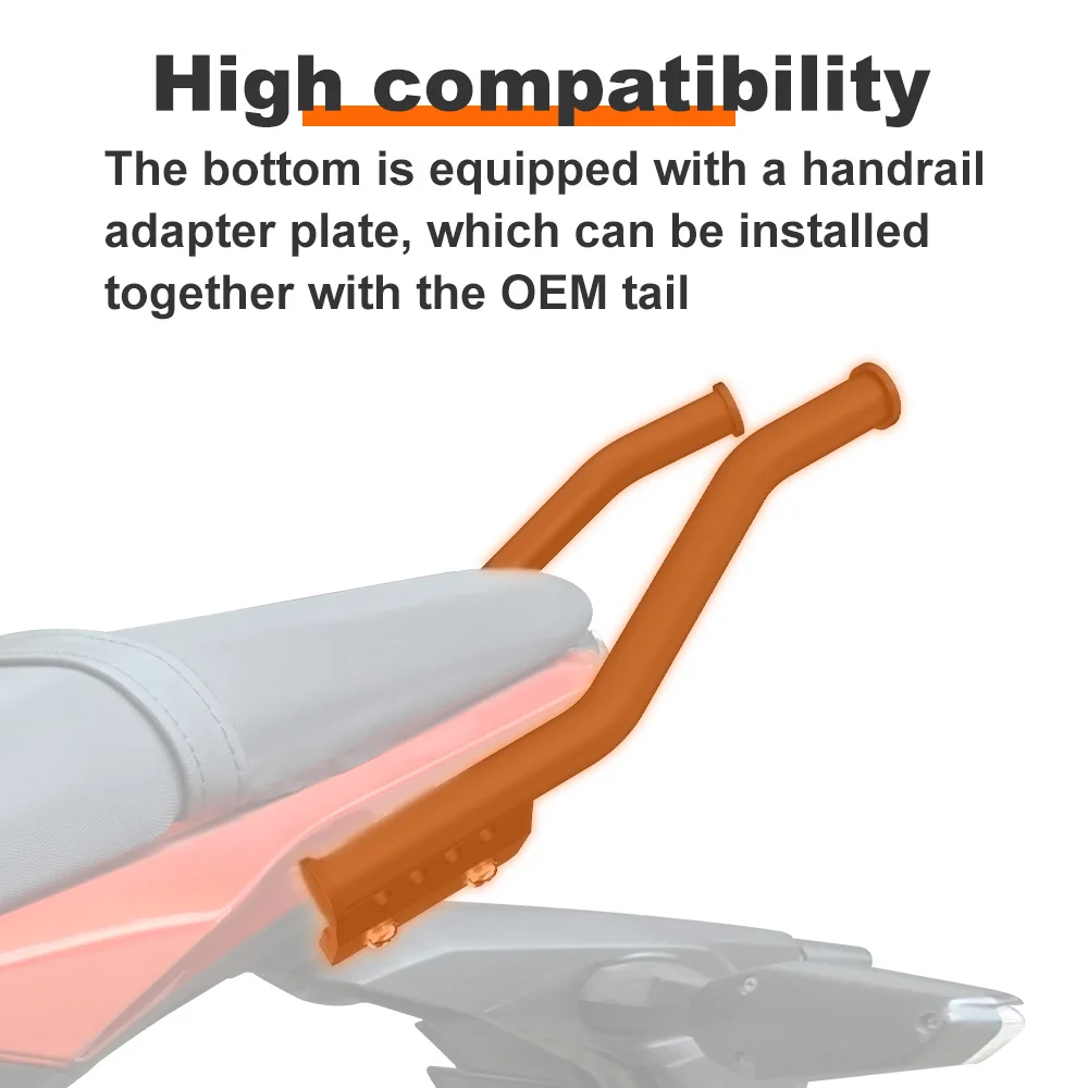 لكاواساكي Z125 برو 2016-2025 Z125 2017-2024 دراجة نارية الصلب الركاب الخلفي انتزاع مقبض بيلايون مقعد مقبض مقبض إمساك السكك الحديدية
