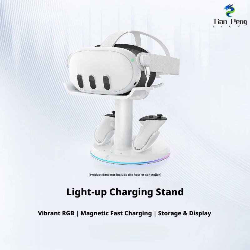 

Fast Charging Dock for Meta Quest 3/3S VR Headset Controller Charging Station RGB Light Effect Display Stand VR Accessories