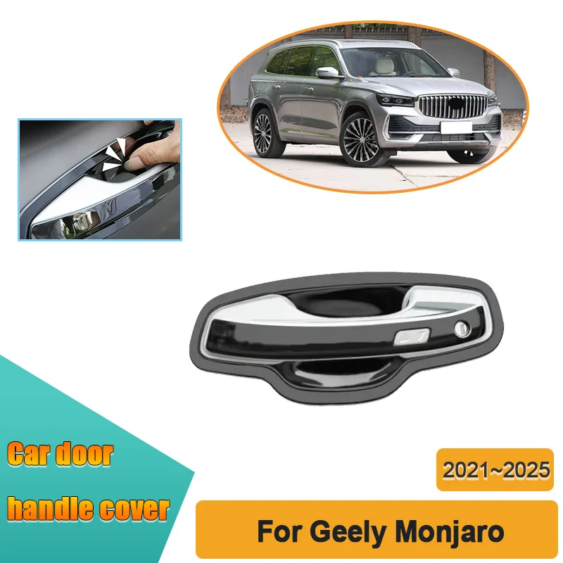 For Geely Monjaro Xingyue L KX11 2021~2025 Car Door Handle Door Bowl Cover Stainless Steel Durable Car Decorative Accessories