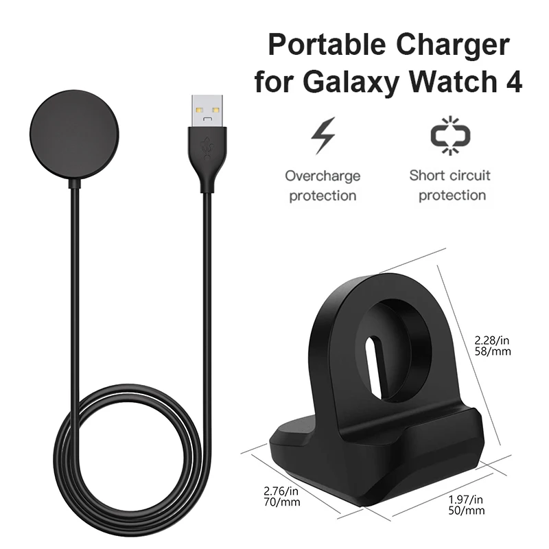 Charger Cable For Samsung Galaxy Watch 5/5 Pro/4/3 Universal Bracket For Samsung Watch 4 USB Charging Adapter Cables Stand Base