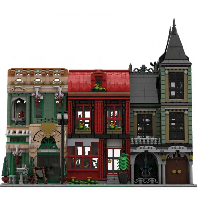 Set di Costruzioni Modulari Personalizzabili 'Casa delle Macchine Curiose e Strane' da 1441 Pezzi, Modello Creativo Fai-da-Te, Regalo di Natale