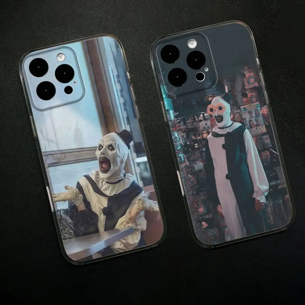 

the Clown horse T-Terrifier Phone Case For iPhone 16,15,14,13,12,11 Plus,Pro,Max,XR,XS,X,7,8 SE,Mini Transparent Silicone Soft