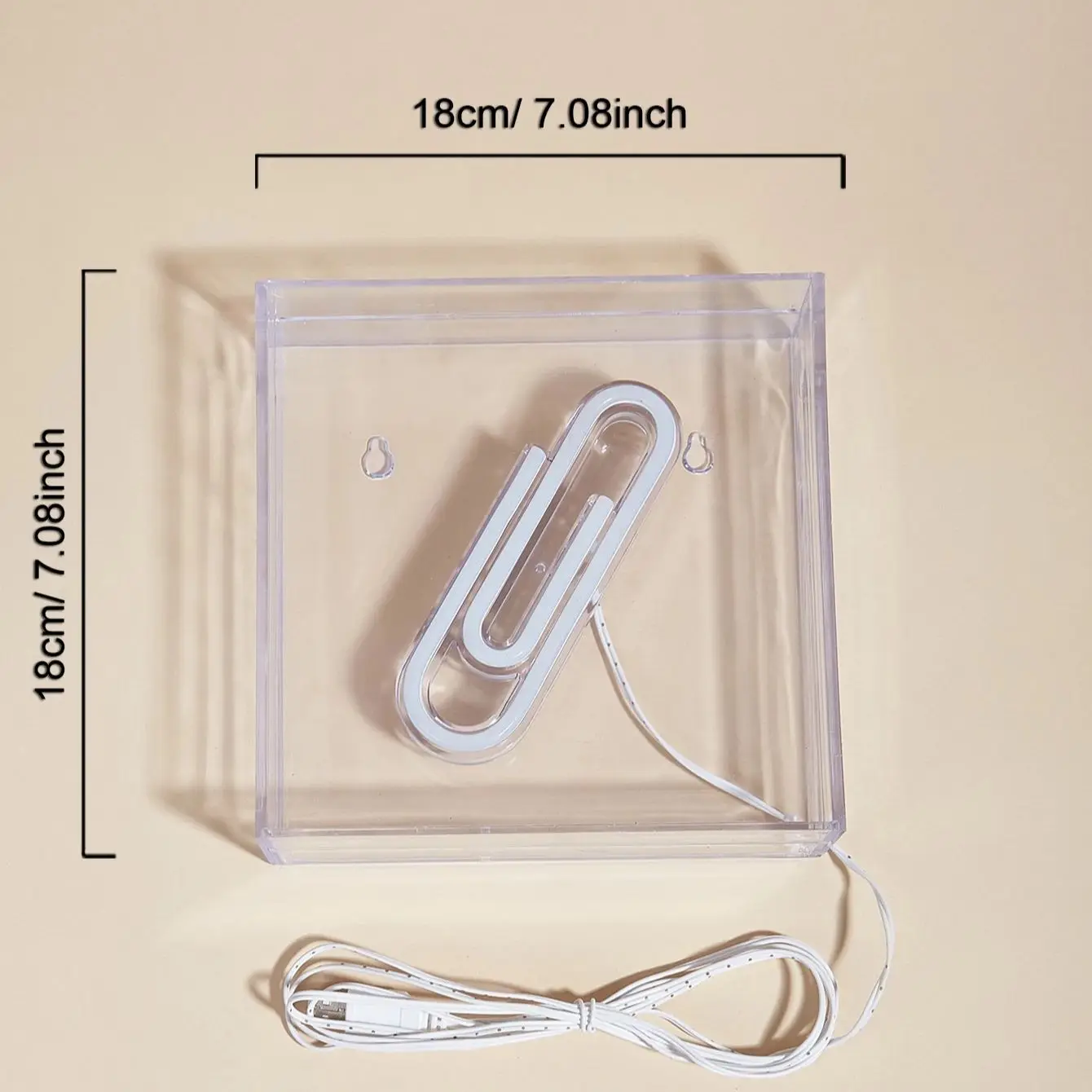 Chi-buy LED Neon Light Box,paper clip  USB Powered Neon Sign Night Light, Suitable for Bedroom, Wedding, Game Room, Gift
