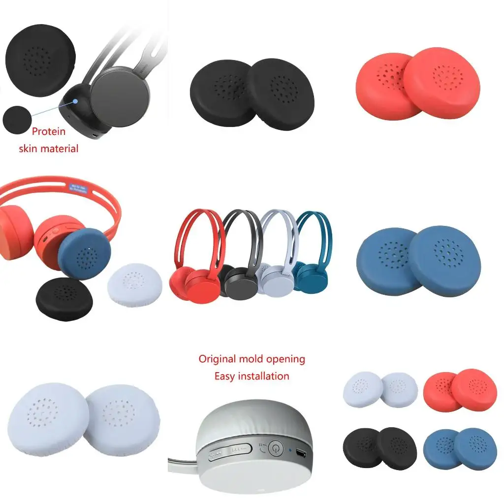 Comfortable Earpads For Sony WH-CH400 Headset Earmuffs Memory Foam Covers Headphone Ear Pads Replacements