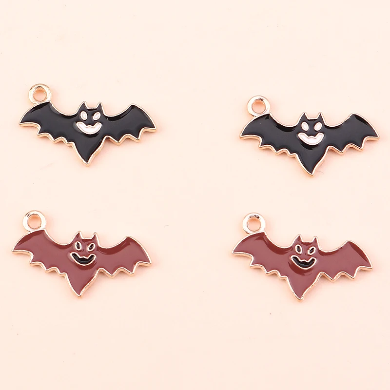 10 teile/los Mix Emaille Halloween Geist Kürbis Fledermaus Charms Anhänger für Schmuck Machen Frauen Mode Ohrringe Halsketten Handwerk Geschenk – Detail 5