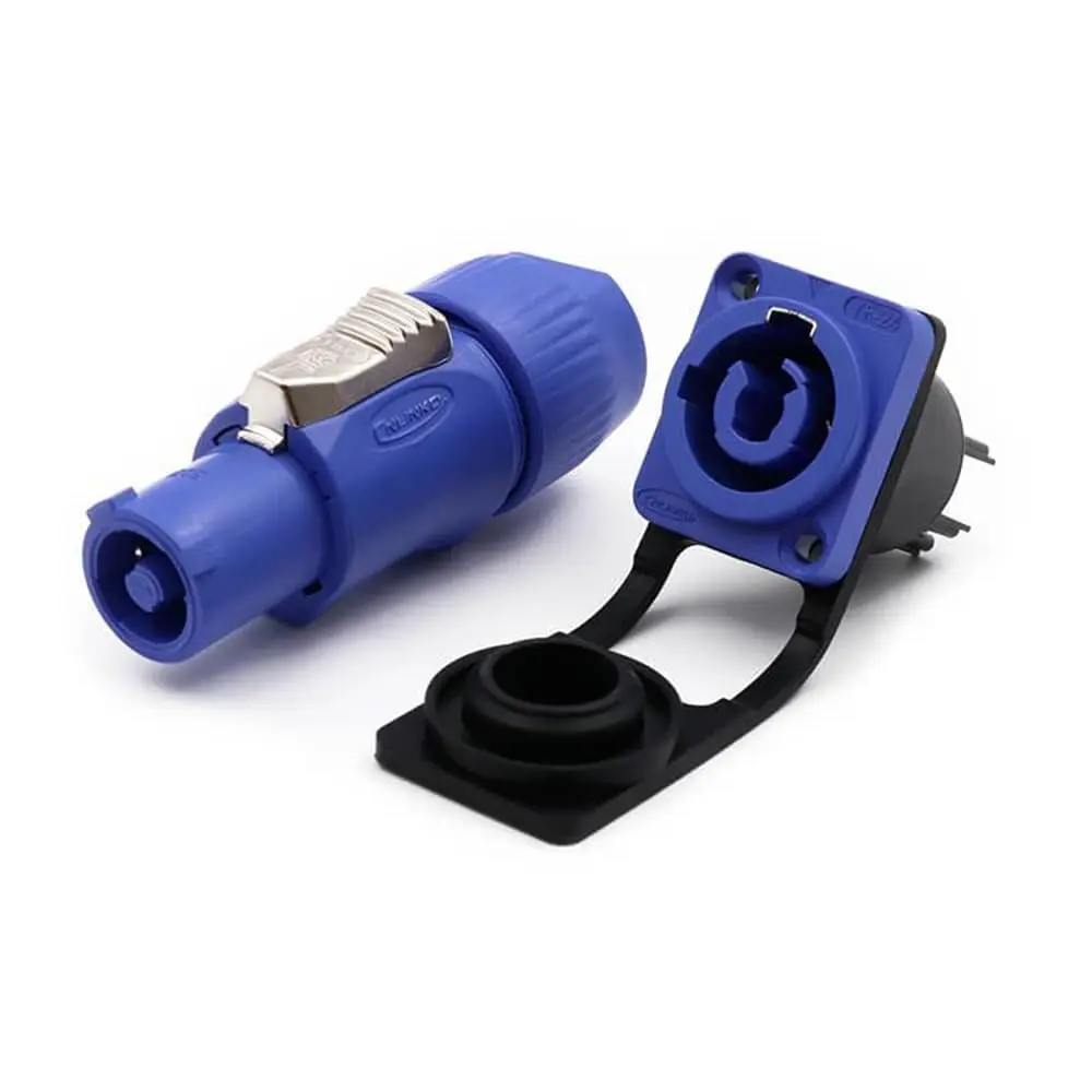 Waterproof 20A True‑Locking Power Plug and Socket Panel‑Mount Adapter IP65 Aviation Connector for LED Lighting