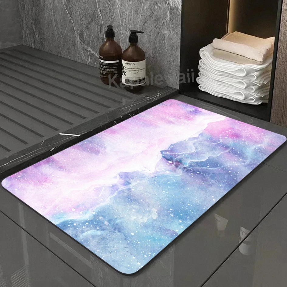 

Color Art Diatom Mud Floor Mats Stain-resistant Bathroom Water-absorbent Quick-drying Mat Floor Mat Non-slip Entry Carpet