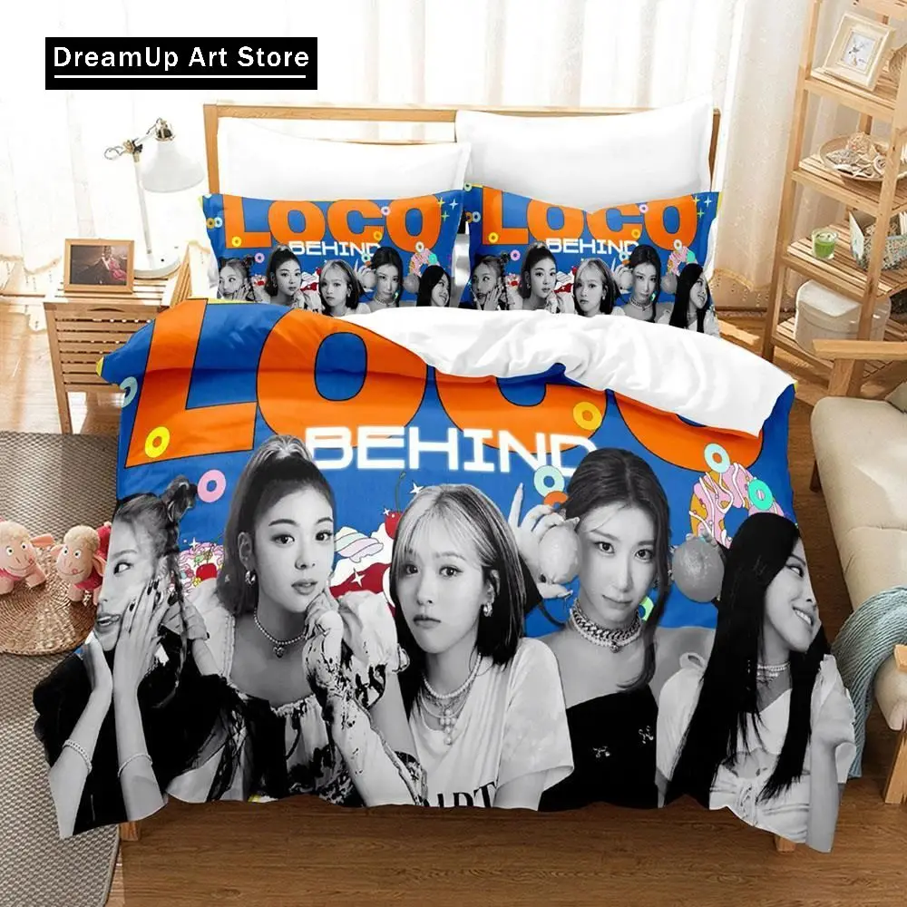 3D Print Fashion Kpop Group ITZY Bedding Set Boys Girls Twin Queen Full Size Duvet Cover Pillowcase Bed Adult Bedroom