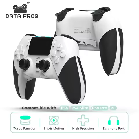 DATA FROG Bluetooth Wireless Controller Gamepad with Vibration Dual Shock Joystick For PC /PS4/PS4 Pro/PS4 Slim Game Console