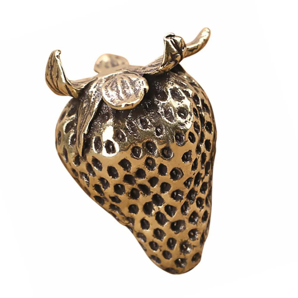 

Strawberry nament Pure Copper Golden Crafts Brass Material Fine Process Home Decoration Tabletop Desktop Kitchen Bar