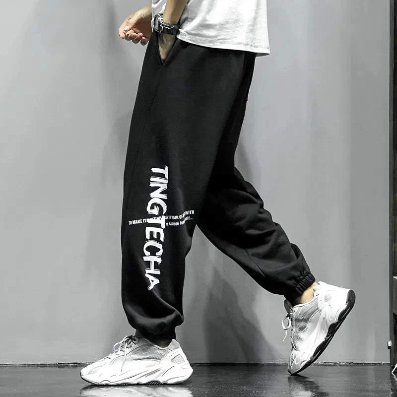 High Quality  Sweatpants for Men Fashion Trends Joggers Clothing Teens Letter Print Harem Pants Male Hip Hop Trousers Streetwear