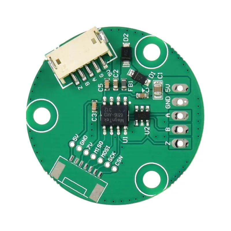 MT6816 Magnetic Rotary Encoder Module Incremental ABZ Output 1024 Lines/PPR Industrial Grade for Servo/Motor Control