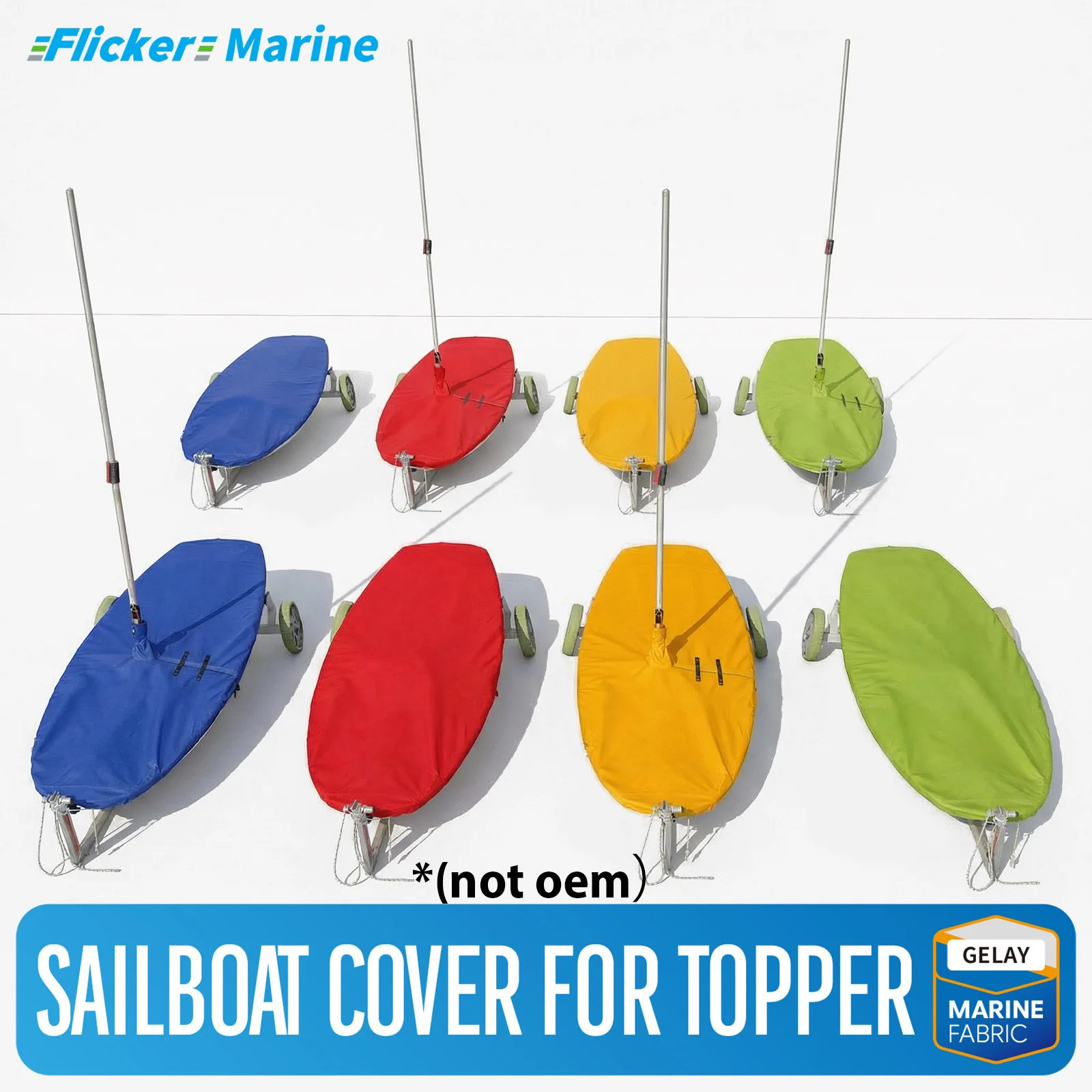 Sailboat Cover Compatible with Topper Class, Durable UV Resistant Dinghy Cover, Heavy Duty Tear-Resistant Polyester Marine Fabri