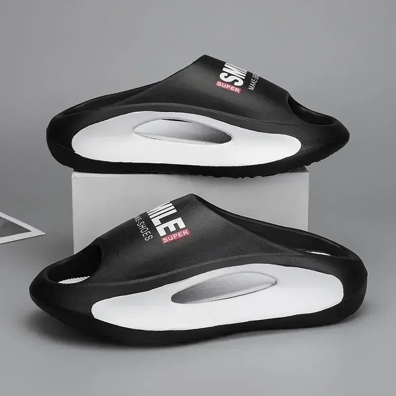 High quality new Slippers Men Women Eva Soft Bottom Slippers Thick Bottom Comfortable Shock-absorbing Lightweight Beach Shoes