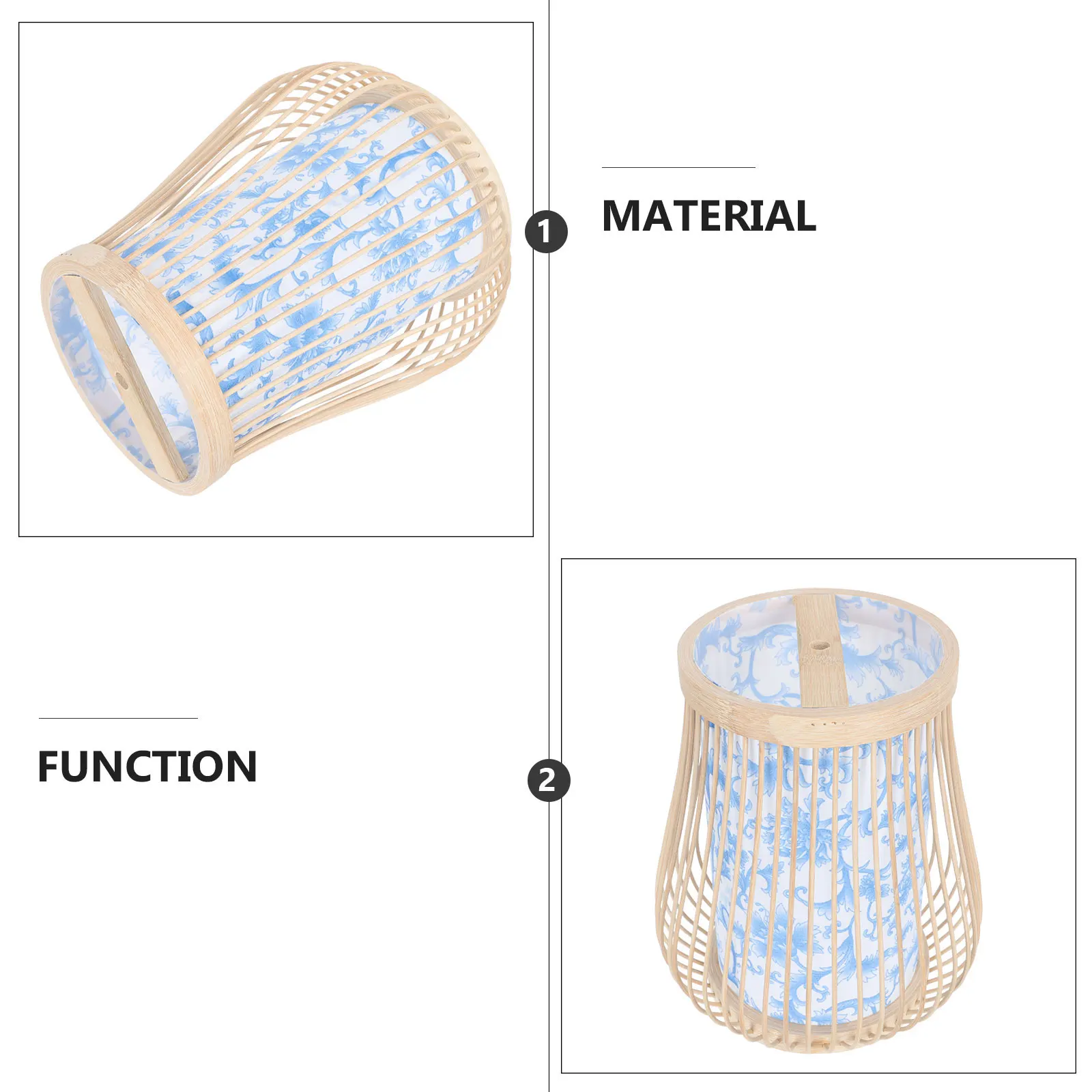 

Bamboo Woven Lantern Shade 200x230mm Chinese Style Pendant Lamp Dust Cover Retro Home Decoration Lighting Accessories Bamboo