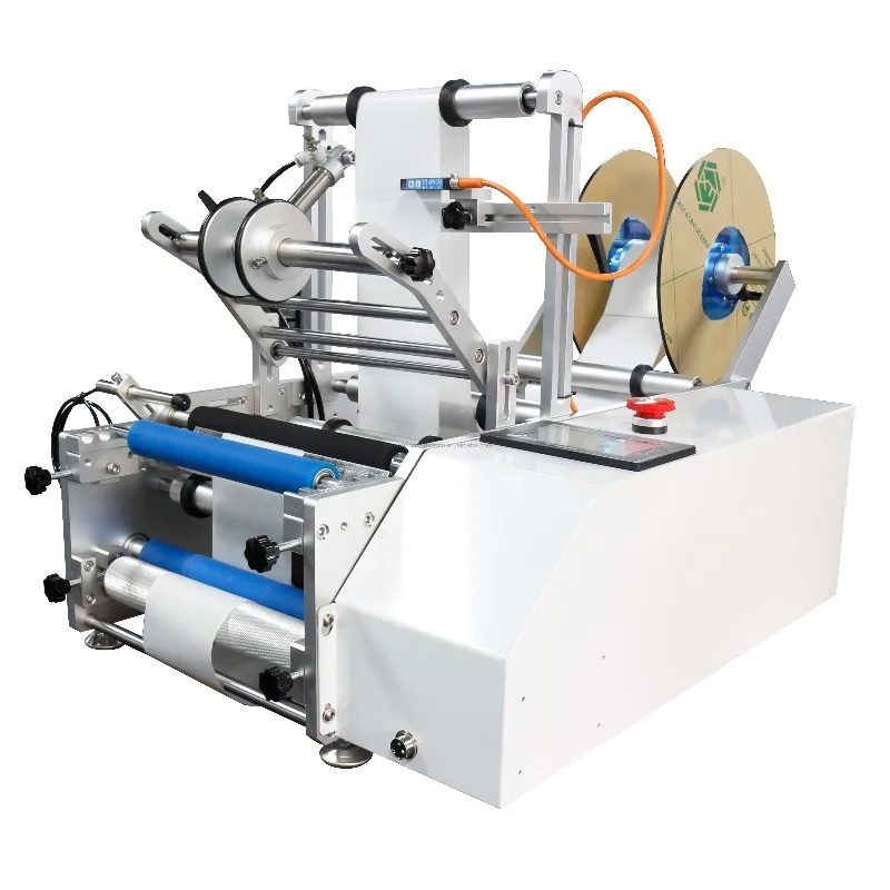 

2025 Semi Automatic Conical Cup Label Machine with Round Bottle Sticker Labeling Machine